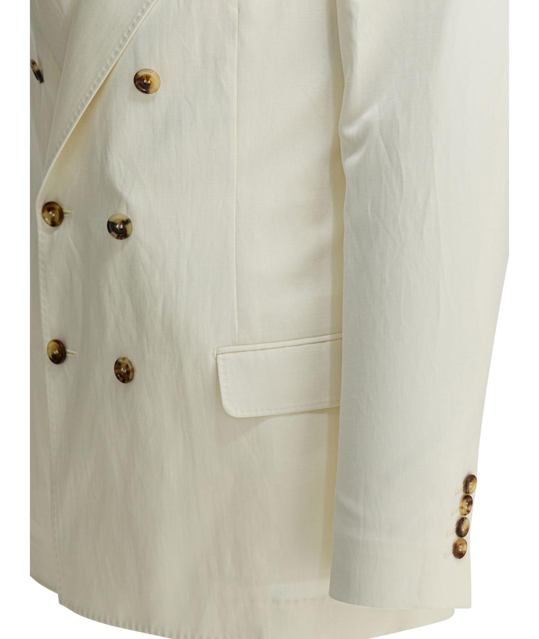 BRUNELLO CUCINELLI Белый шелковый пиджак, фото 4