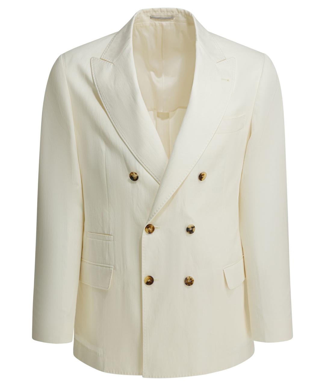 BRUNELLO CUCINELLI Белый шелковый пиджак, фото 1