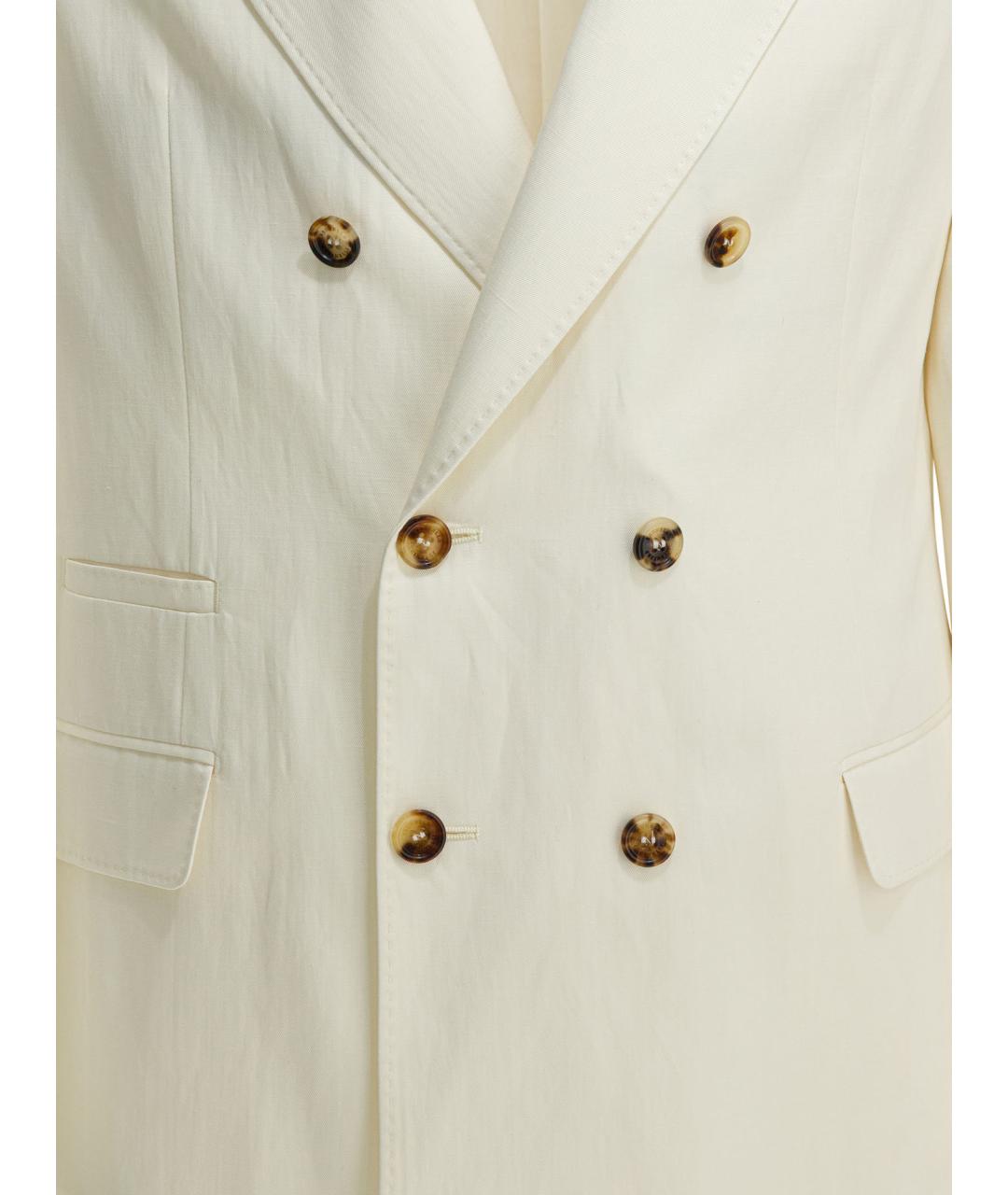 BRUNELLO CUCINELLI Белый шелковый пиджак, фото 3
