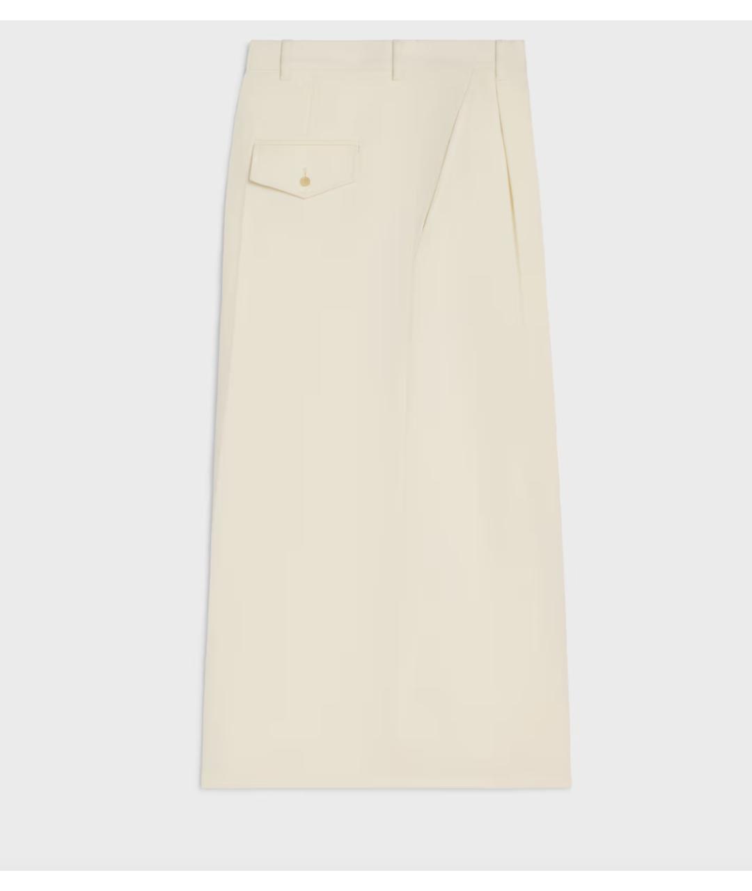 CELINE Белые шерстяные кюлоты, фото 2