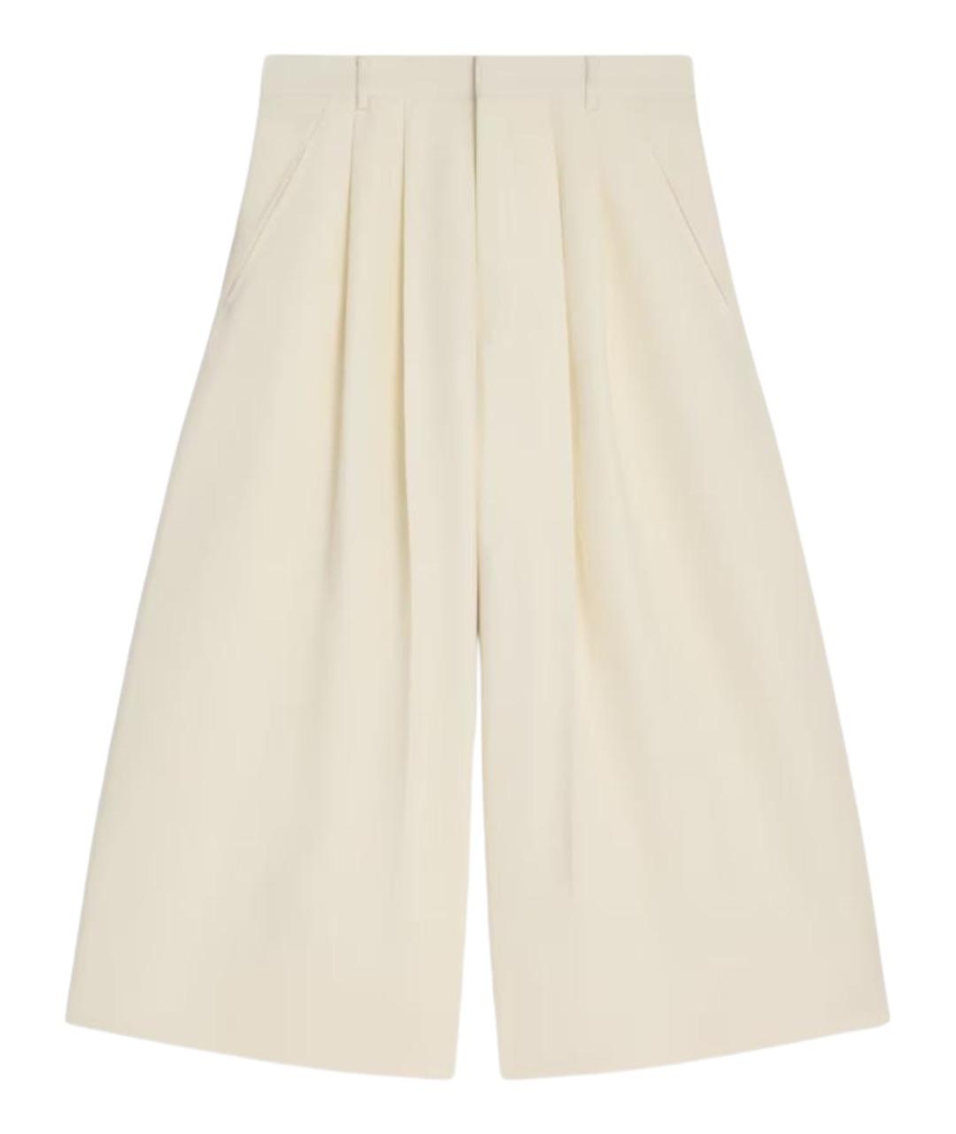 CELINE Белые шерстяные кюлоты, фото 1