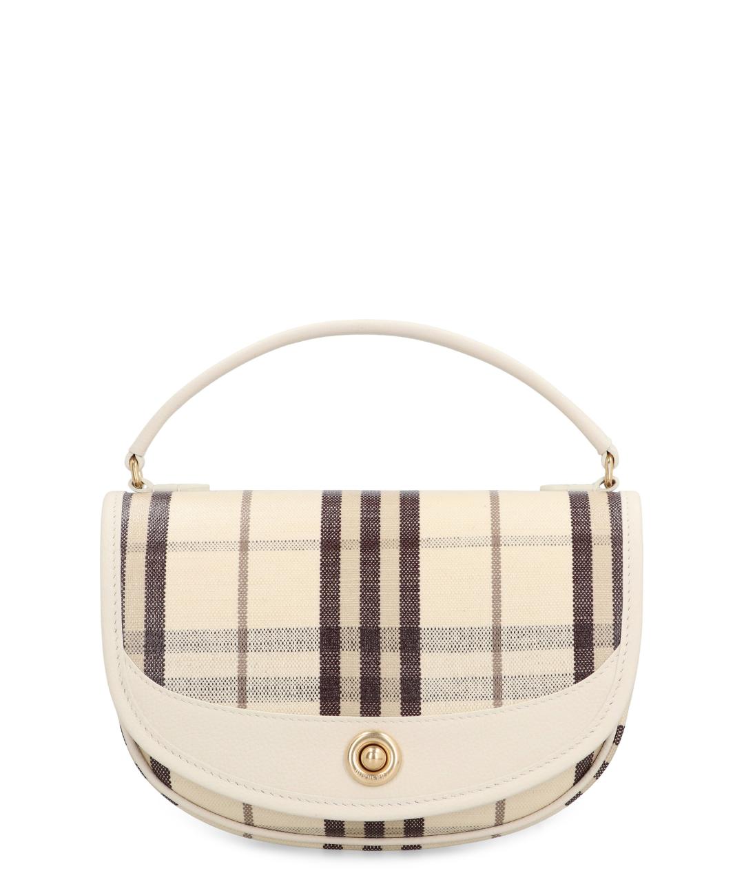 BURBERRY Бежевая тканевая сумка через плечо, фото 1