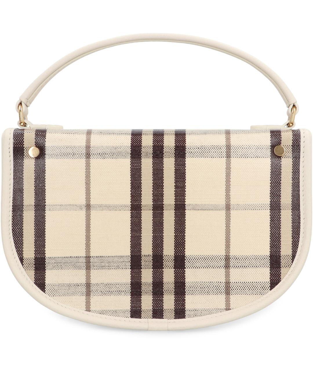 BURBERRY Бежевая тканевая сумка через плечо, фото 4