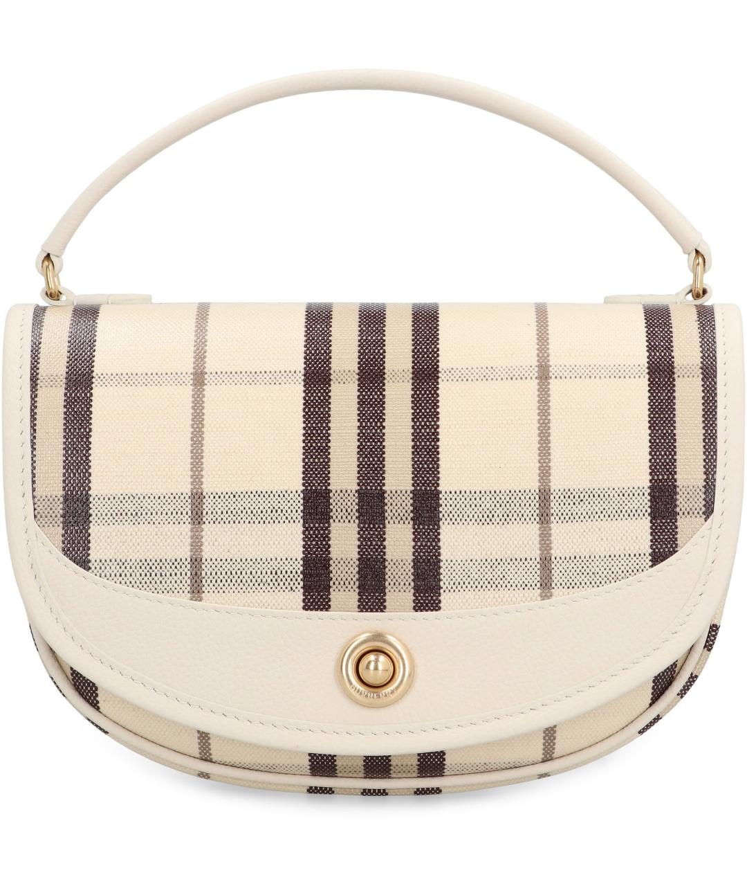 BURBERRY Бежевая тканевая сумка через плечо, фото 2