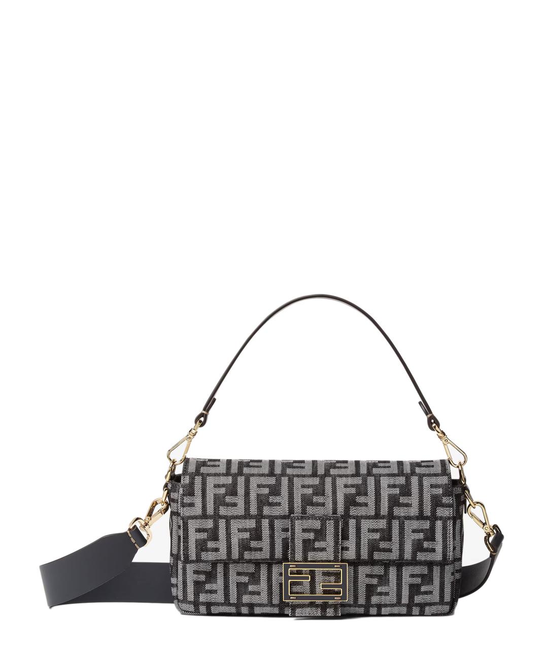 FENDI Синяя жаккардовая сумка через плечо, фото 1