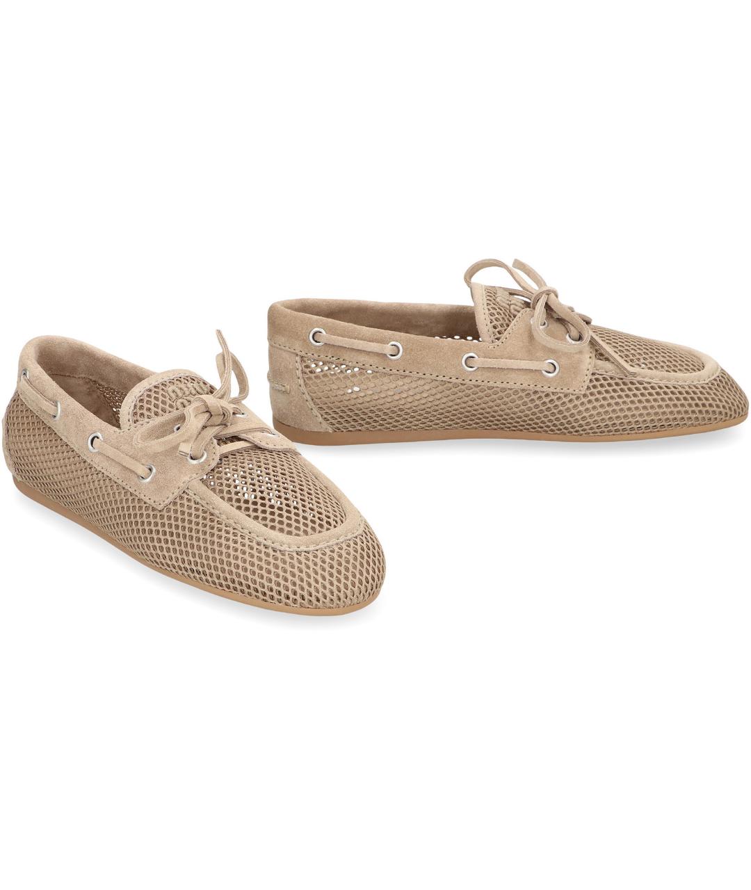 MIU MIU Бежевые замшевые лоферы, фото 3