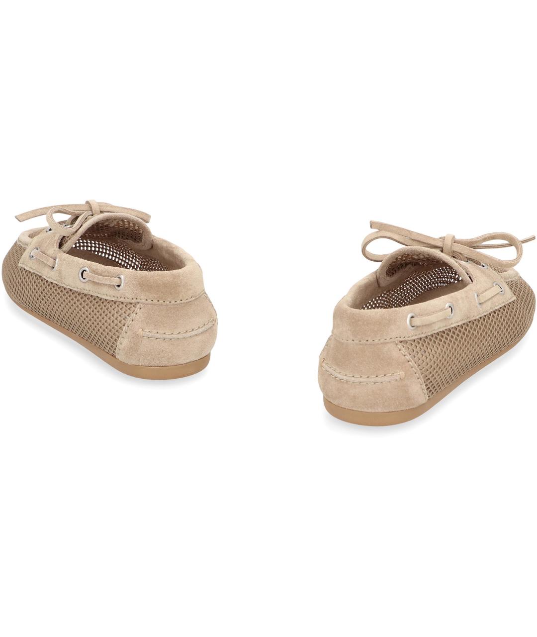 MIU MIU Бежевые замшевые лоферы, фото 4