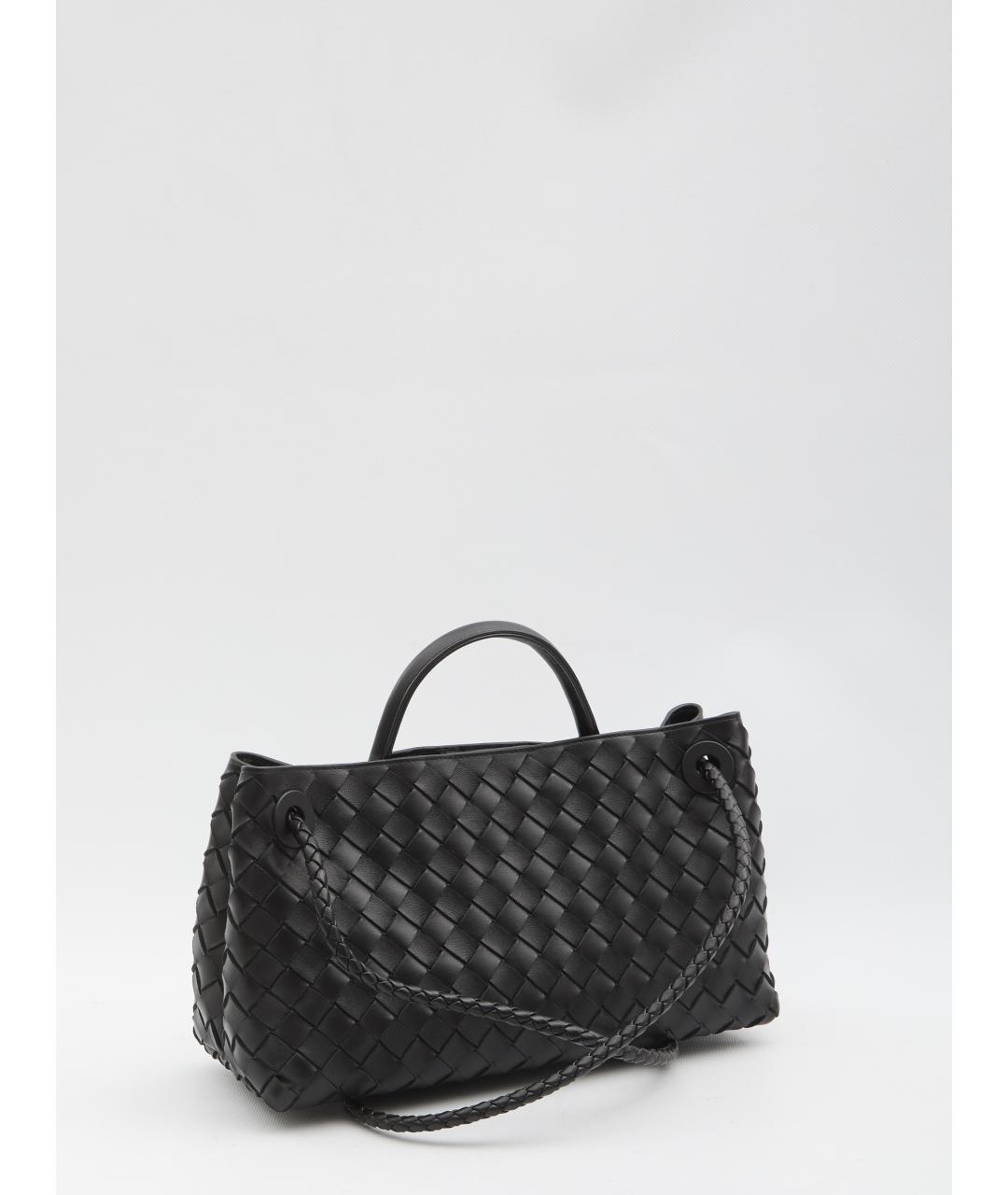 BOTTEGA VENETA Черная кожаная сумка тоут, фото 2