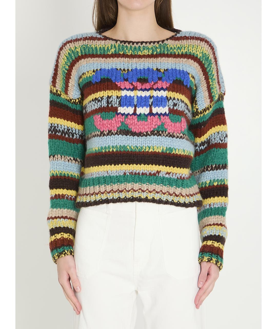 CELINE Мульти шерстяной джемпер / свитер, фото 2