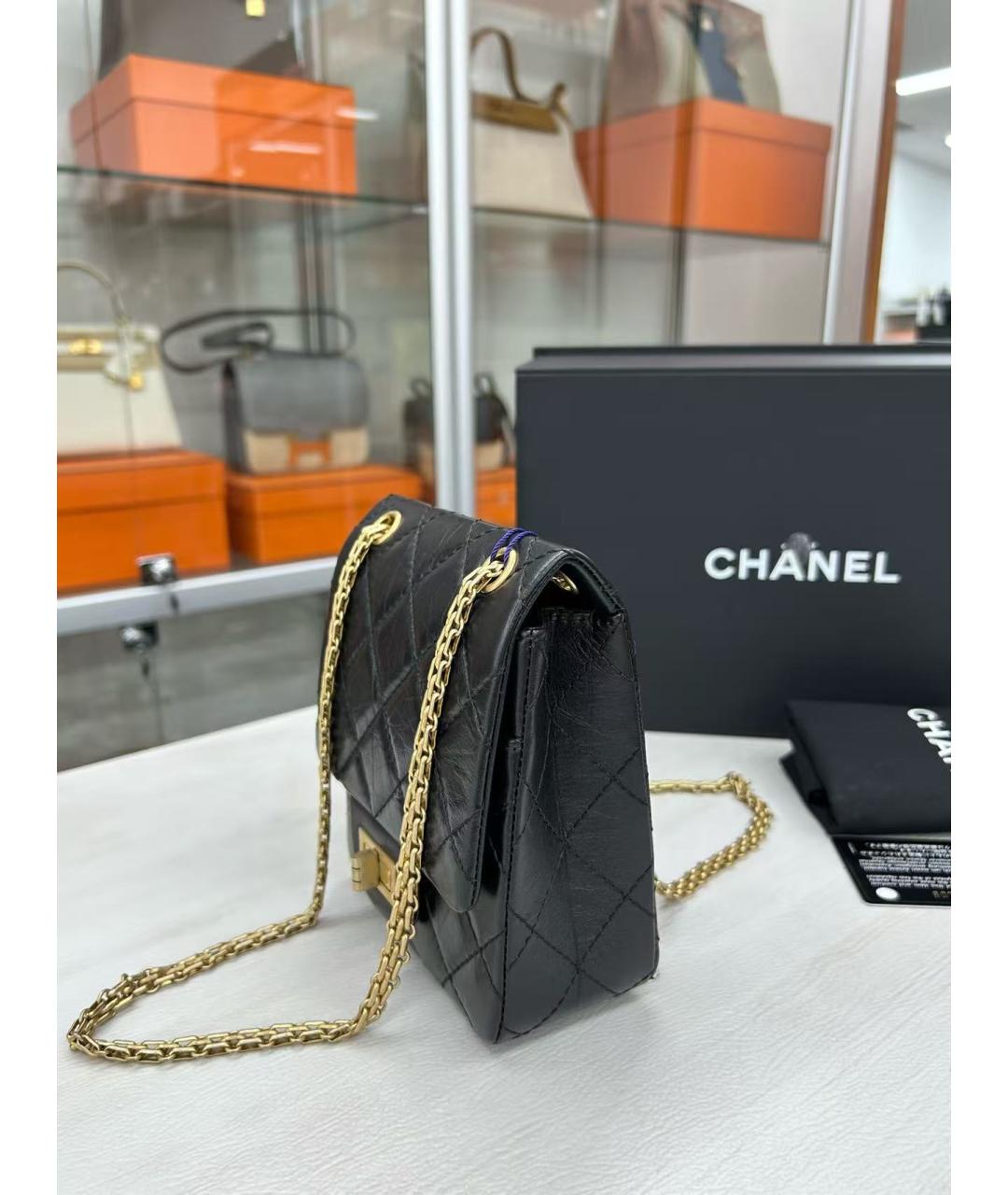 CHANEL Черная кожаная сумка через плечо, фото 4