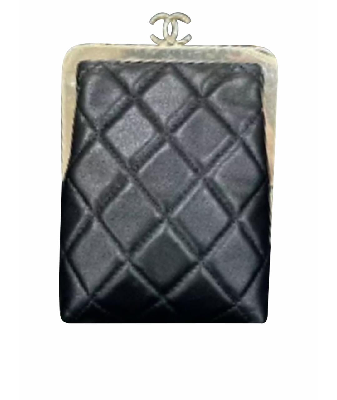 CHANEL Черная кожаная сумка через плечо, фото 1