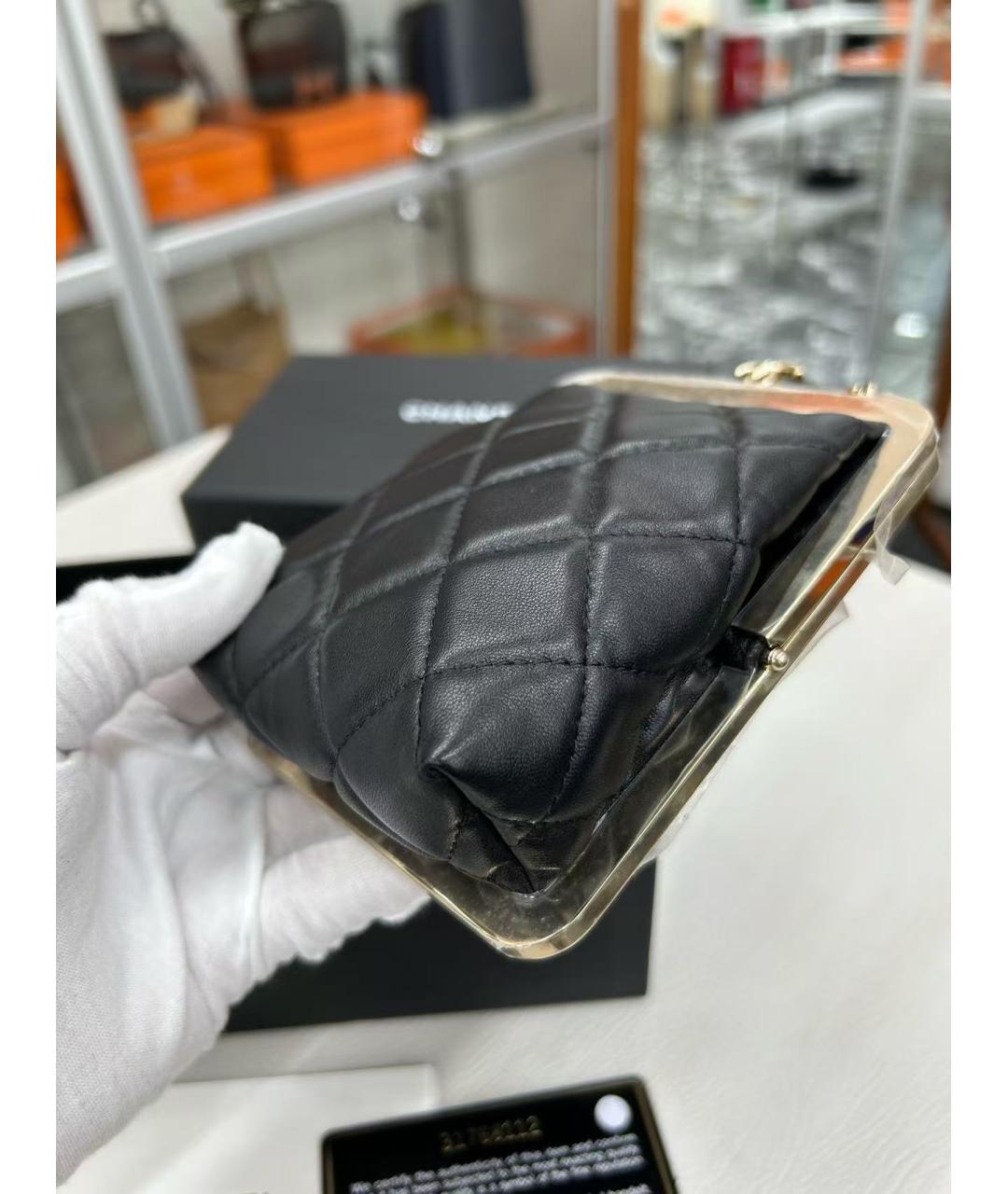CHANEL Черная кожаная сумка через плечо, фото 7