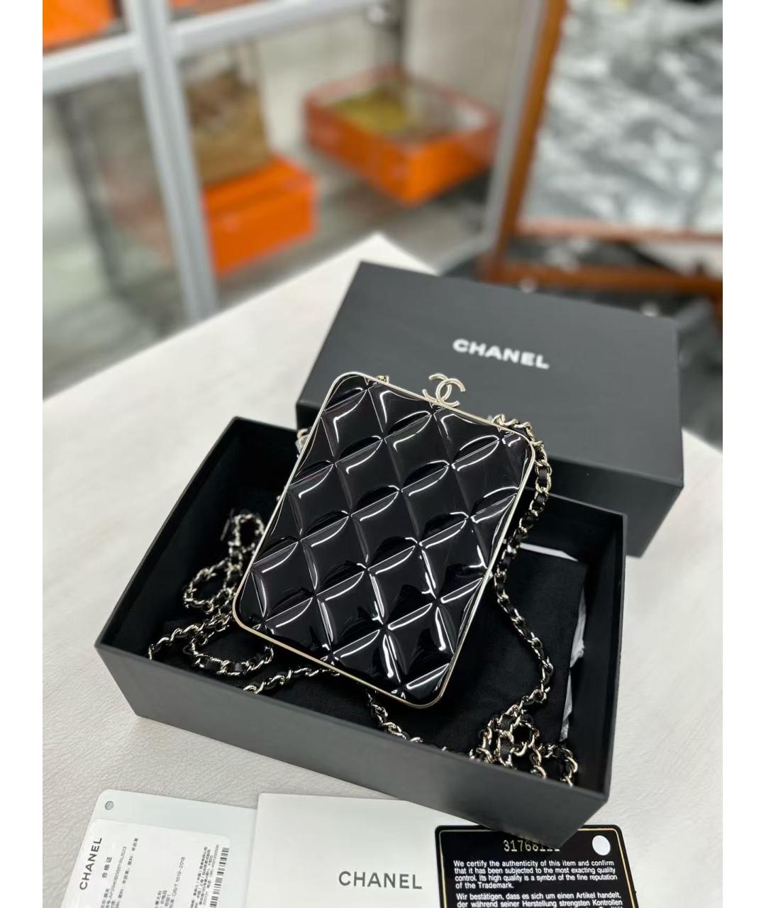 CHANEL Черная кожаная сумка через плечо, фото 3