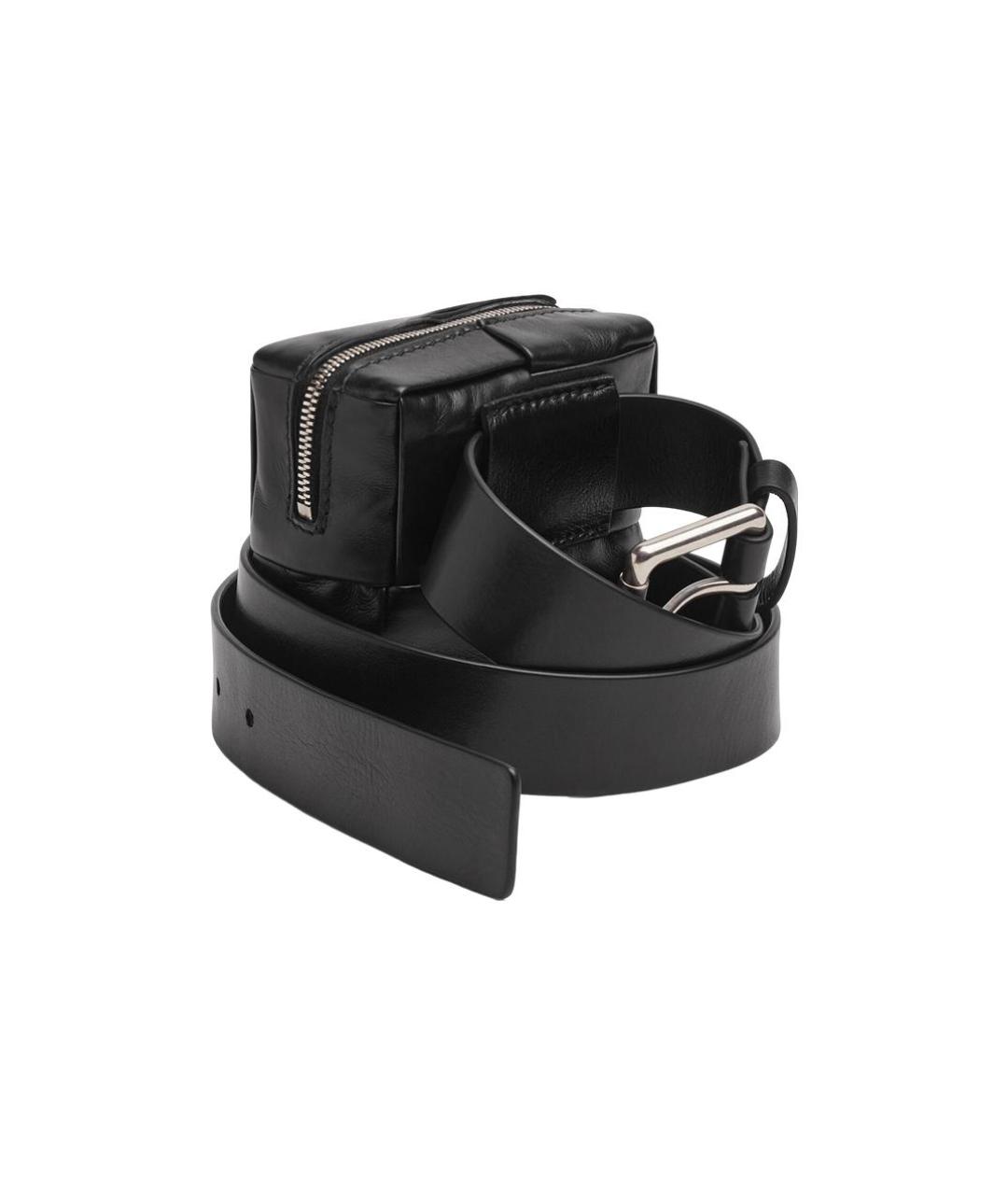 BOTTEGA VENETA Черный кожаный ремень, фото 2