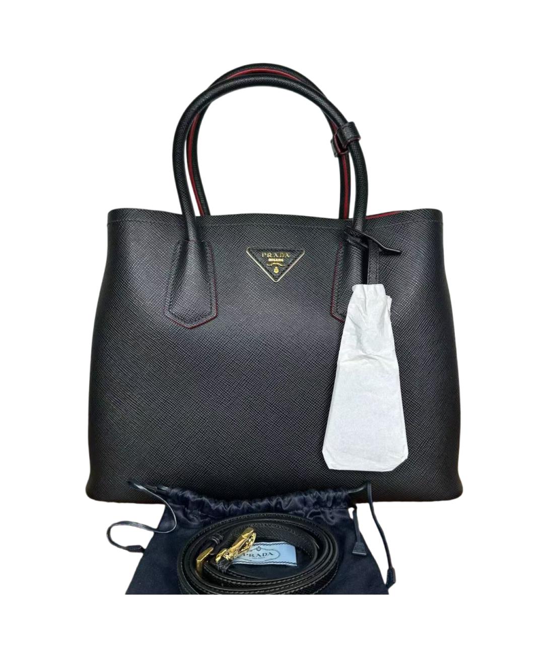 PRADA Черная кожаная сумка через плечо, фото 7