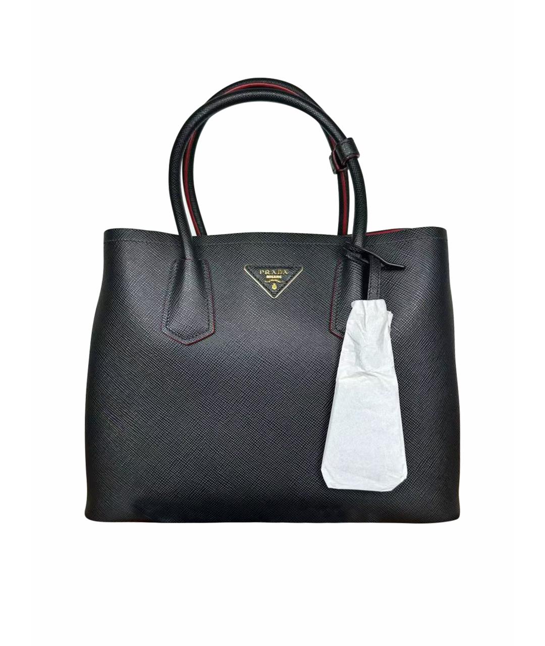 PRADA Черная кожаная сумка через плечо, фото 1