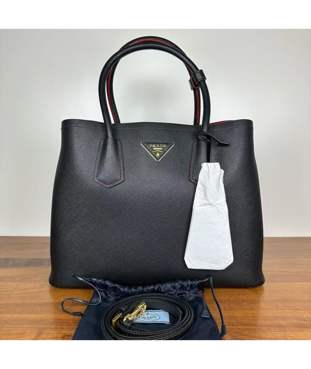 PRADA Черная кожаная сумка через плечо, фото 2