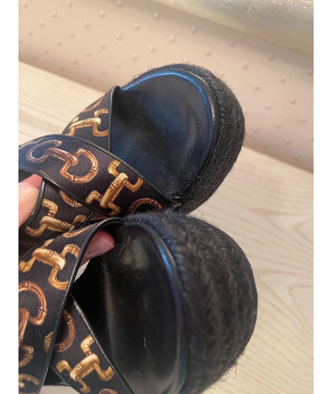 GUCCI Черные босоножки, фото 6