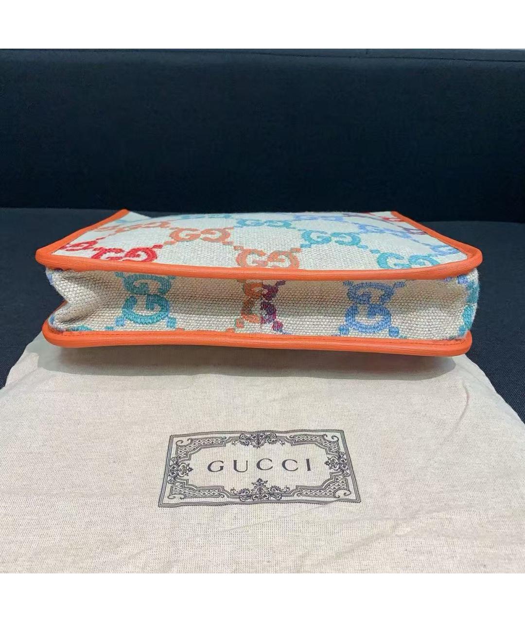 GUCCI Мульти тканевая сумка с короткими ручками, фото 6