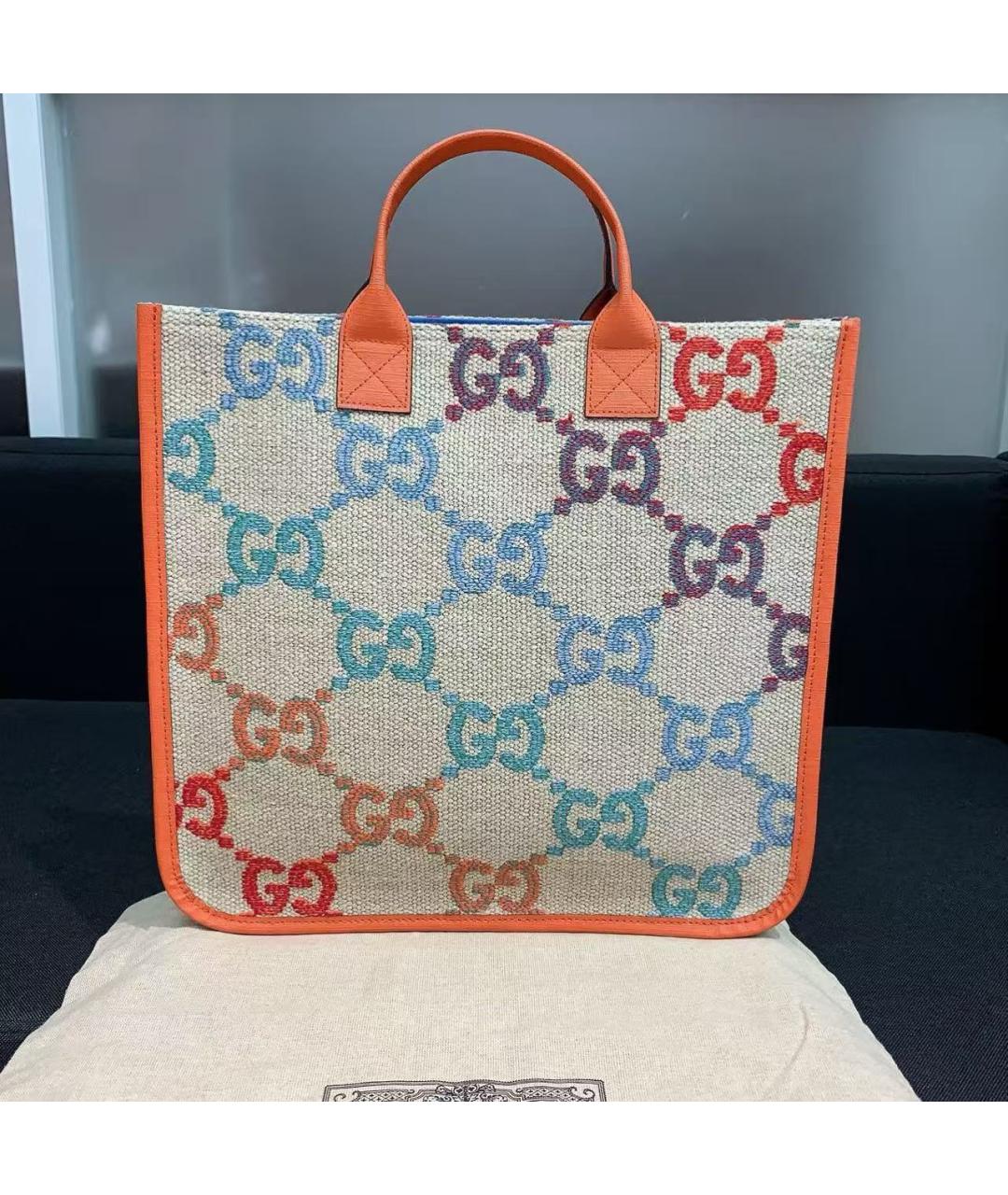 GUCCI Мульти тканевая сумка с короткими ручками, фото 5