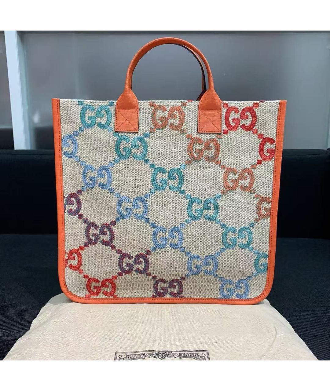GUCCI Мульти тканевая сумка с короткими ручками, фото 2