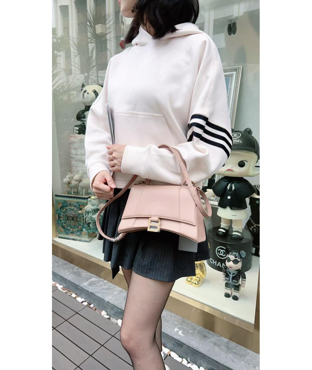 BALENCIAGA Розовая кожаная сумка через плечо, фото 7