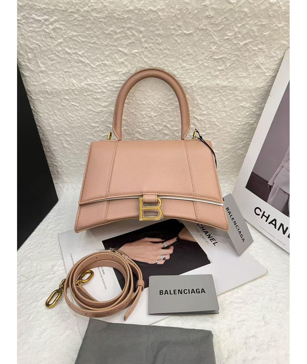 BALENCIAGA Розовая кожаная сумка через плечо, фото 2