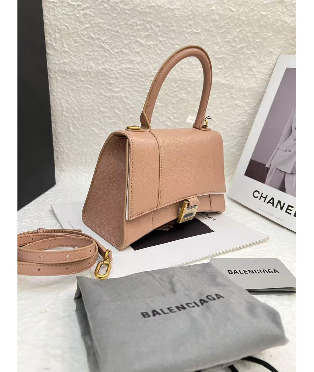 BALENCIAGA Розовая кожаная сумка через плечо, фото 3