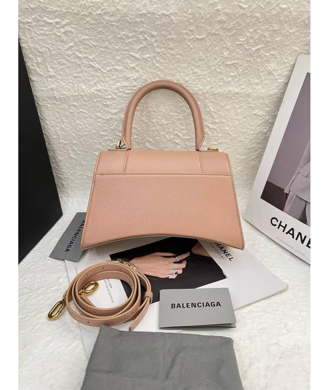 BALENCIAGA Розовая кожаная сумка через плечо, фото 4