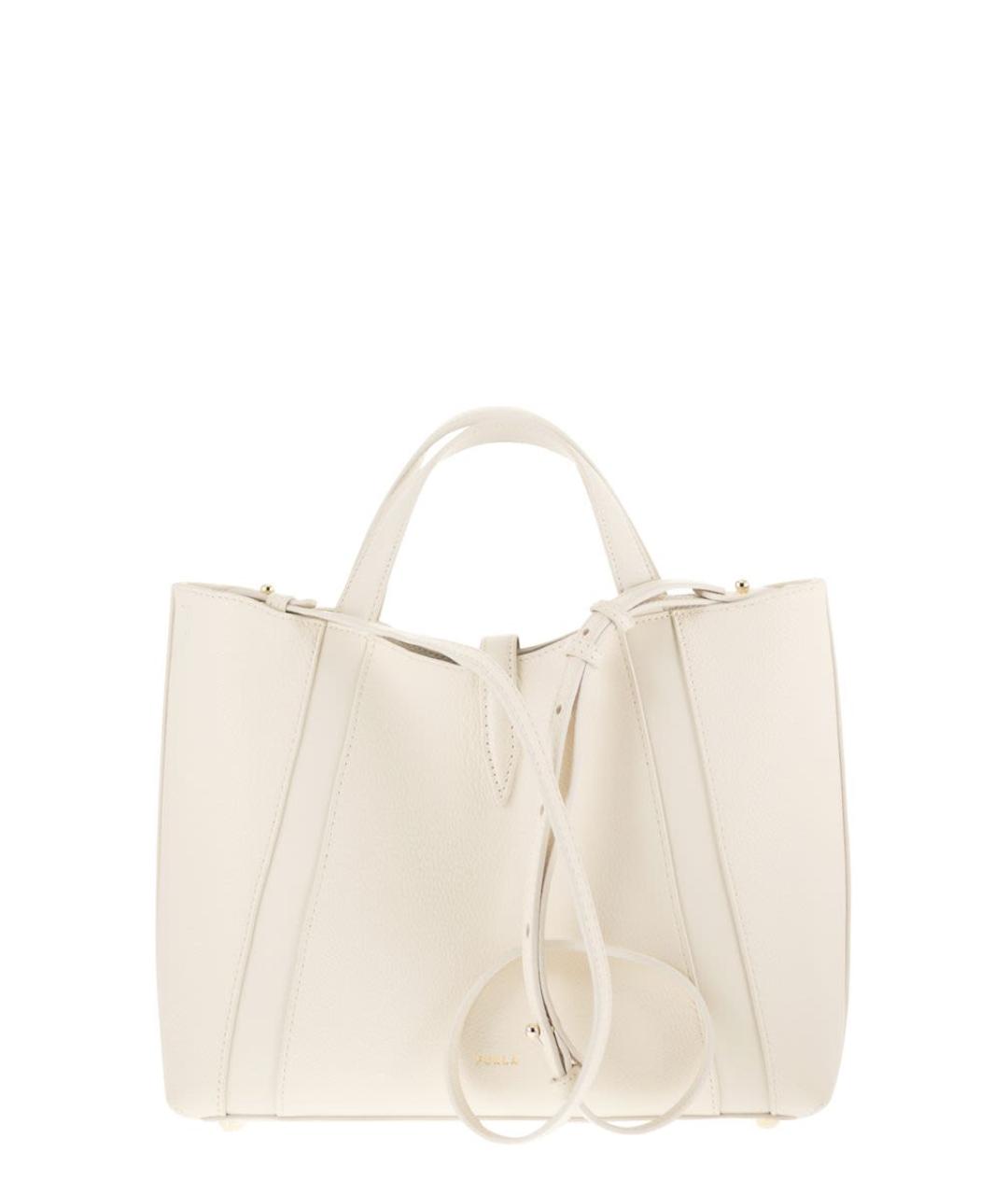 FURLA Бежевая кожаная сумка через плечо, фото 2