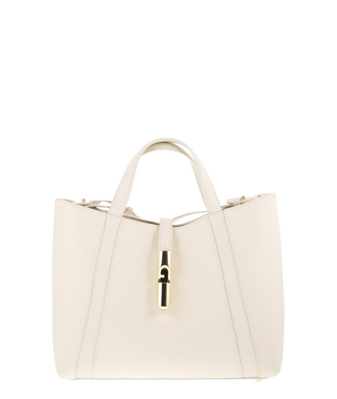 FURLA Бежевая кожаная сумка через плечо, фото 1