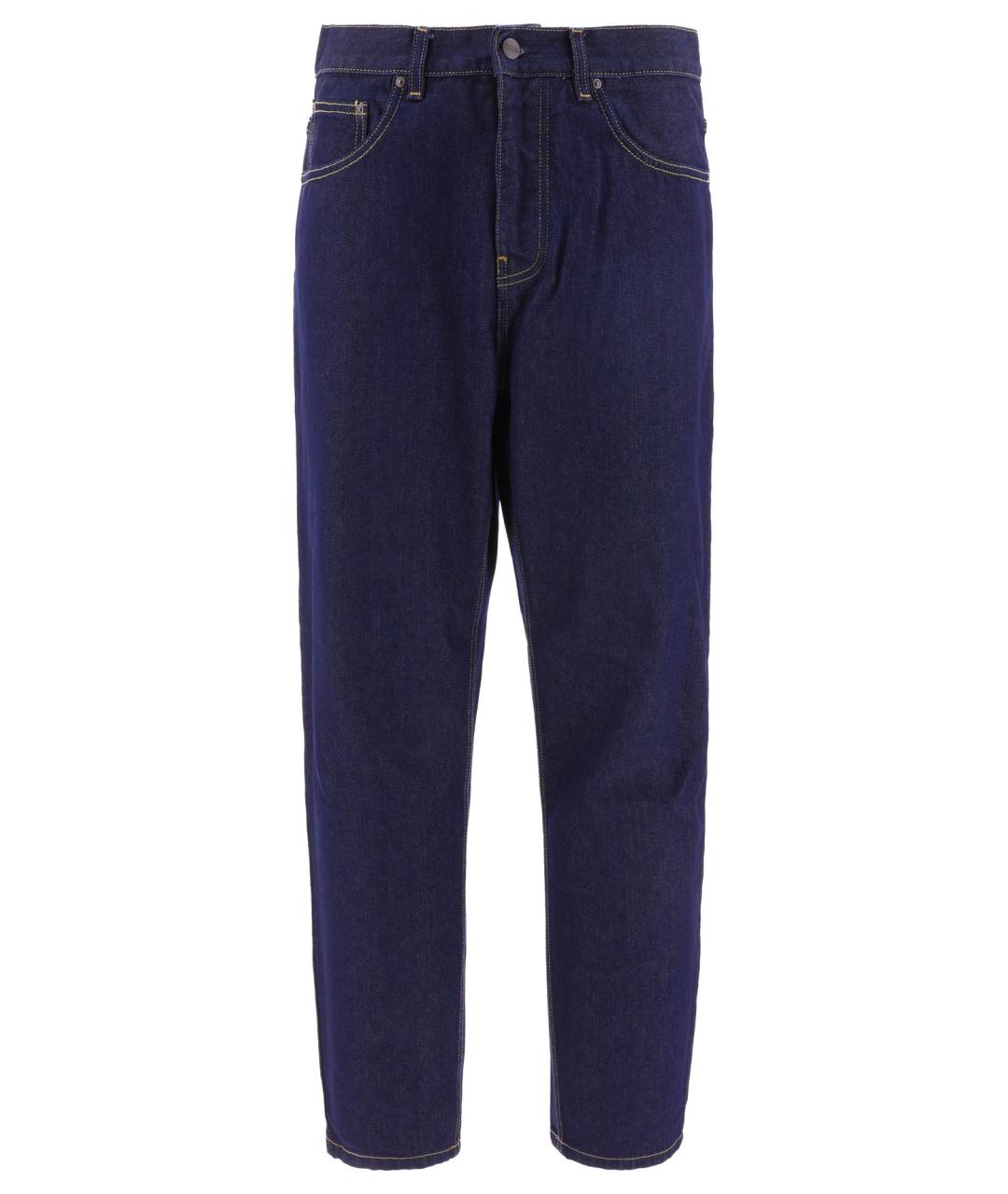 CARHARTT WIP Синие хлопковые прямые джинсы, фото 1