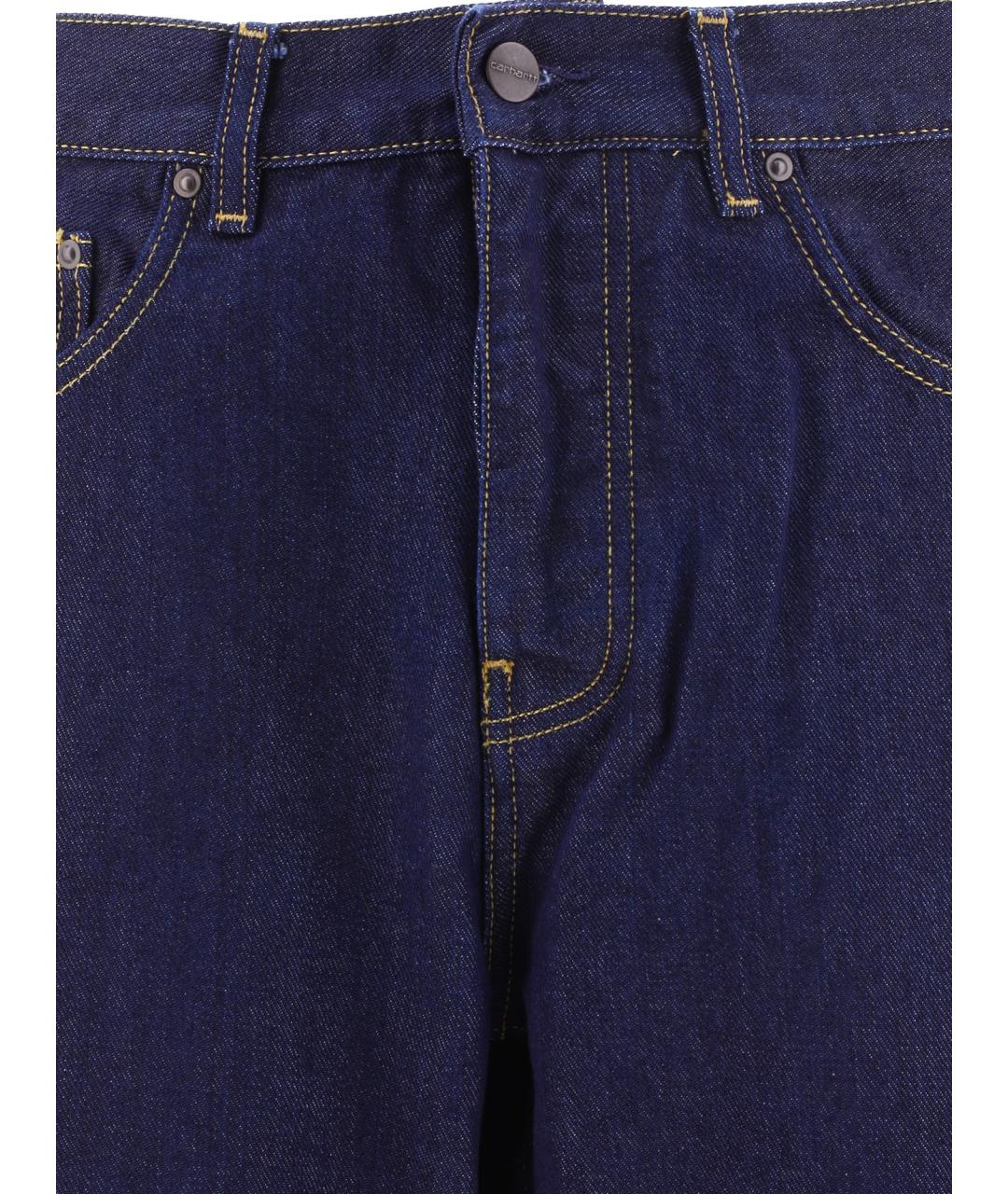 CARHARTT WIP Синие хлопковые прямые джинсы, фото 3