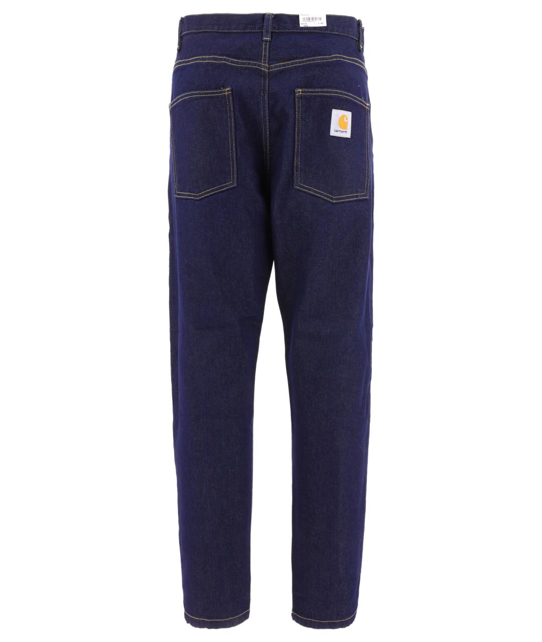 CARHARTT WIP Синие хлопковые прямые джинсы, фото 2