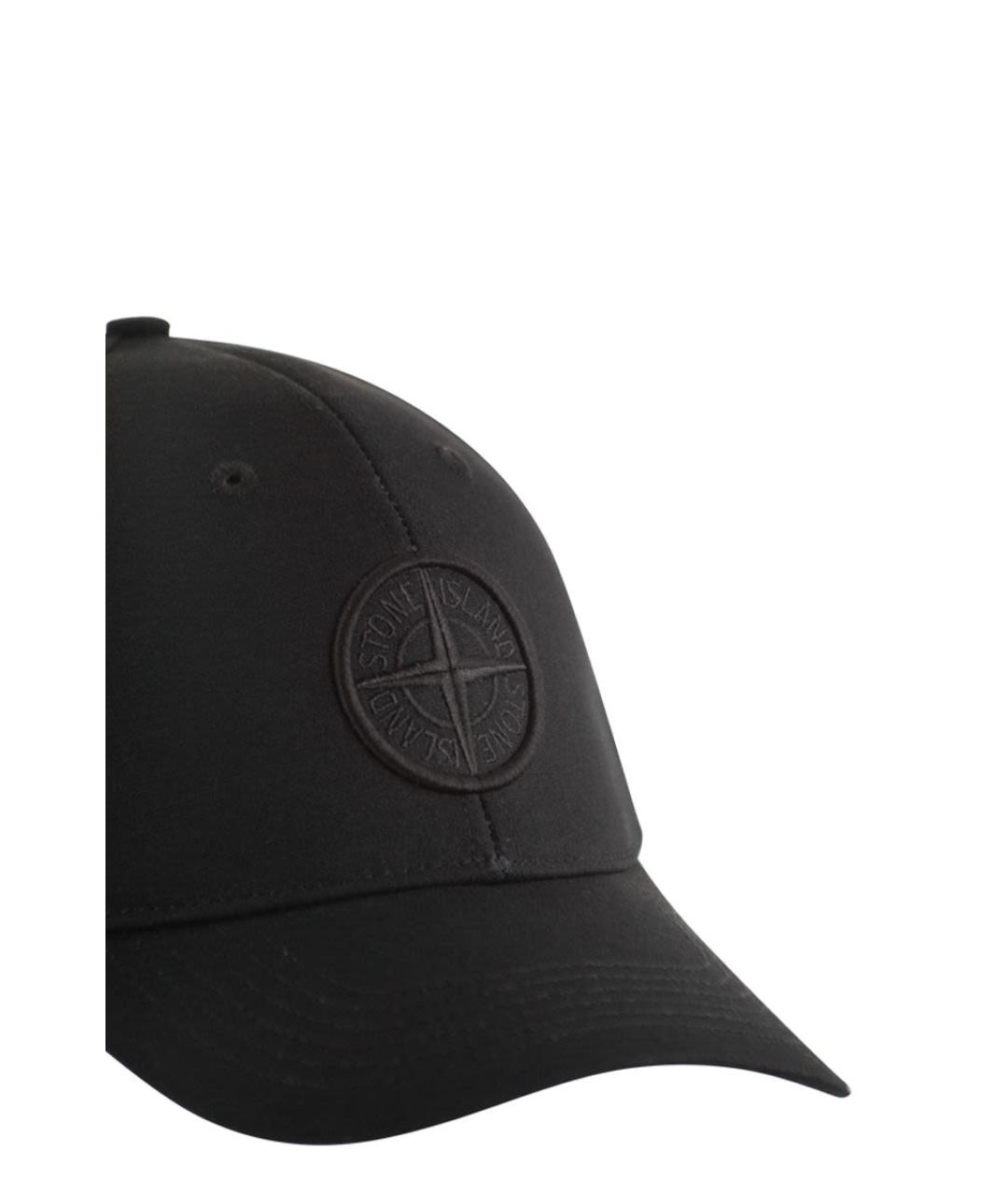 STONE ISLAND Черная хлопковая кепка/бейсболка, фото 4