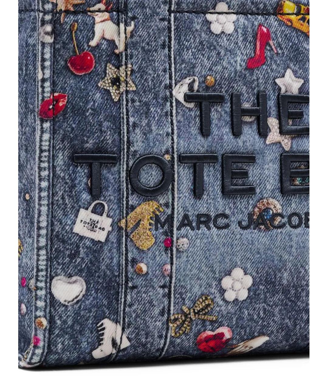 MARC JACOBS Голубая хлопковая сумка тоут, фото 5