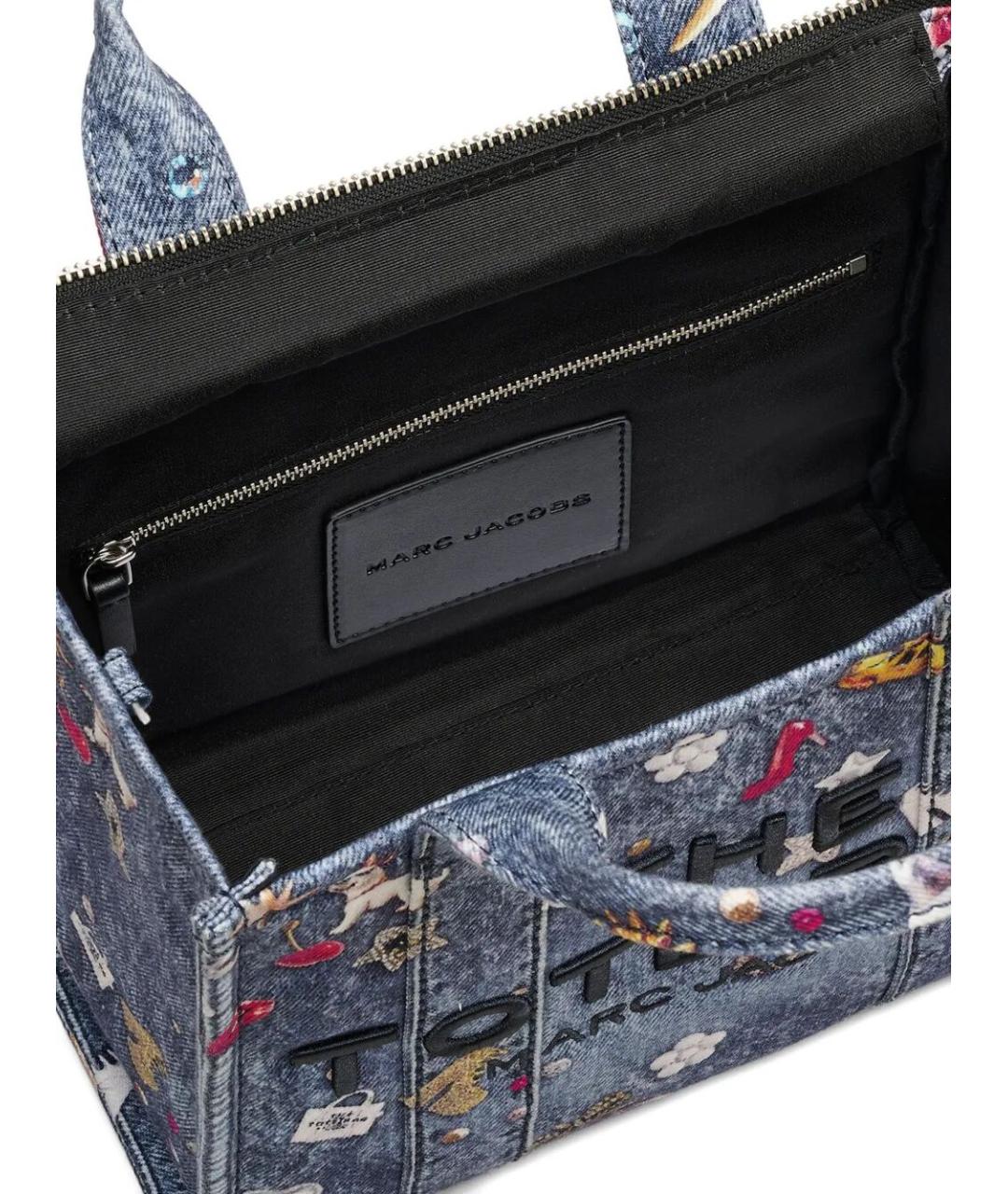 MARC JACOBS Голубая хлопковая сумка тоут, фото 4