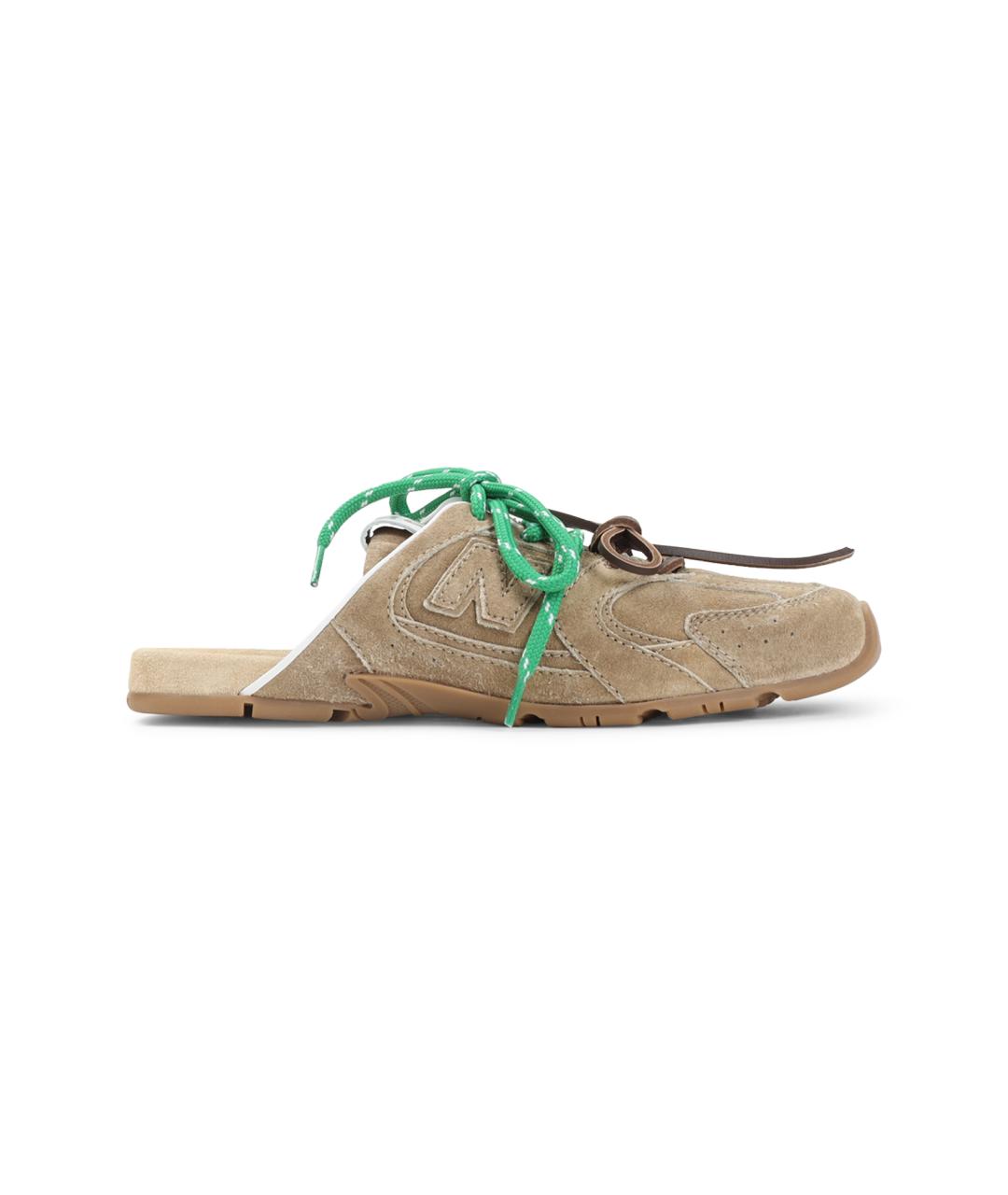 MIU MIU Бежевые замшевые мюли, фото 1