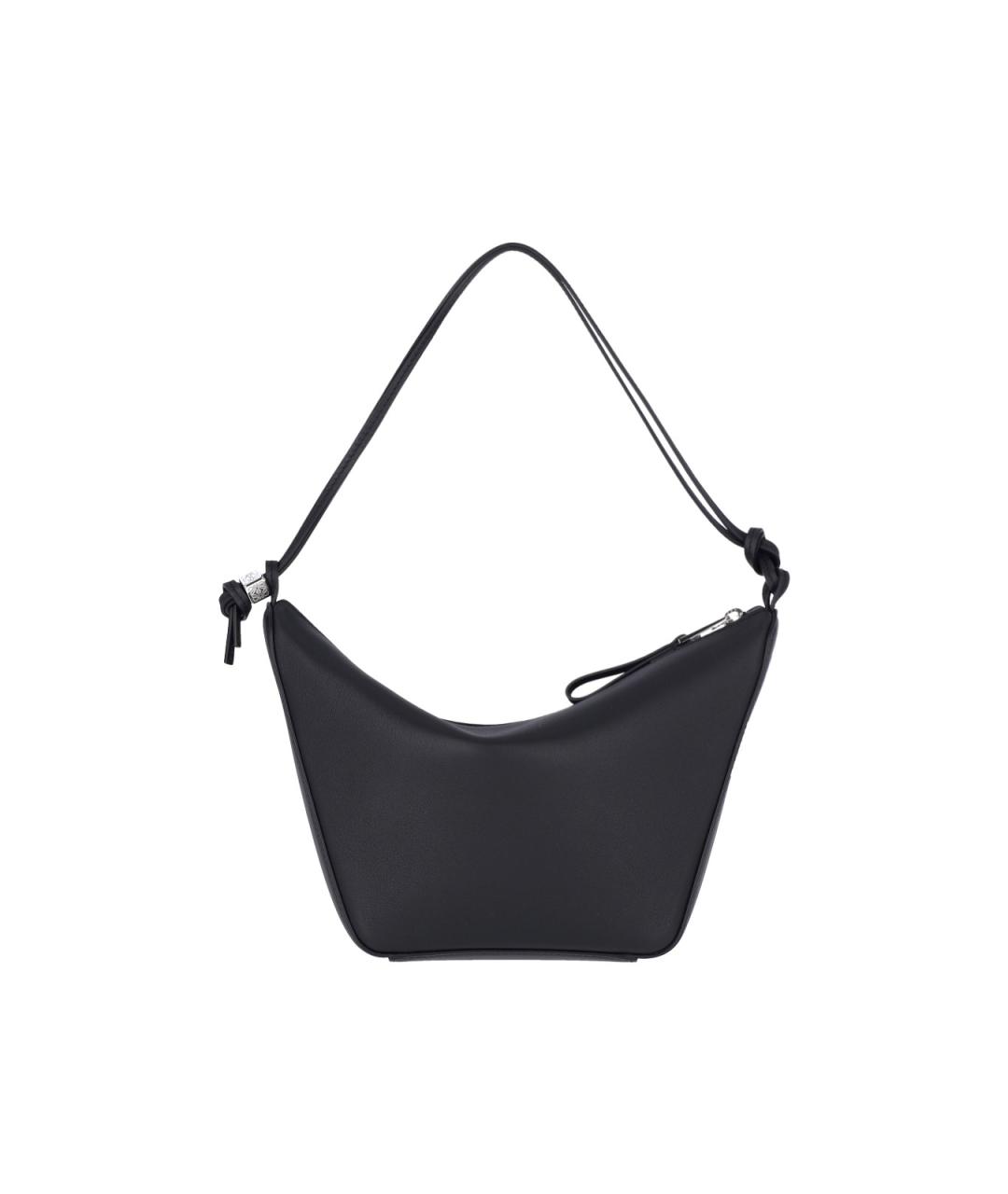 LOEWE Черная кожаная сумка с короткими ручками, фото 5