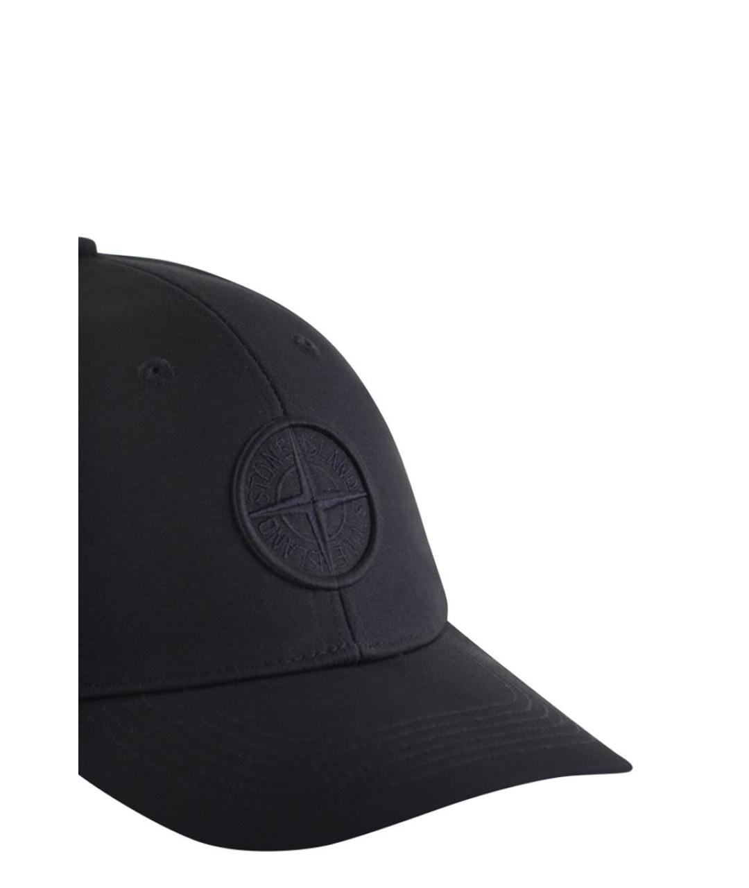 STONE ISLAND Темно-синяя хлопковая кепка/бейсболка, фото 4