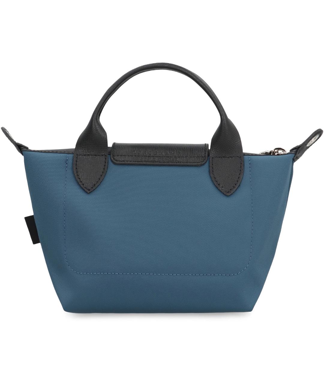 LONGCHAMP Синяя тканевая сумка с короткими ручками, фото 4