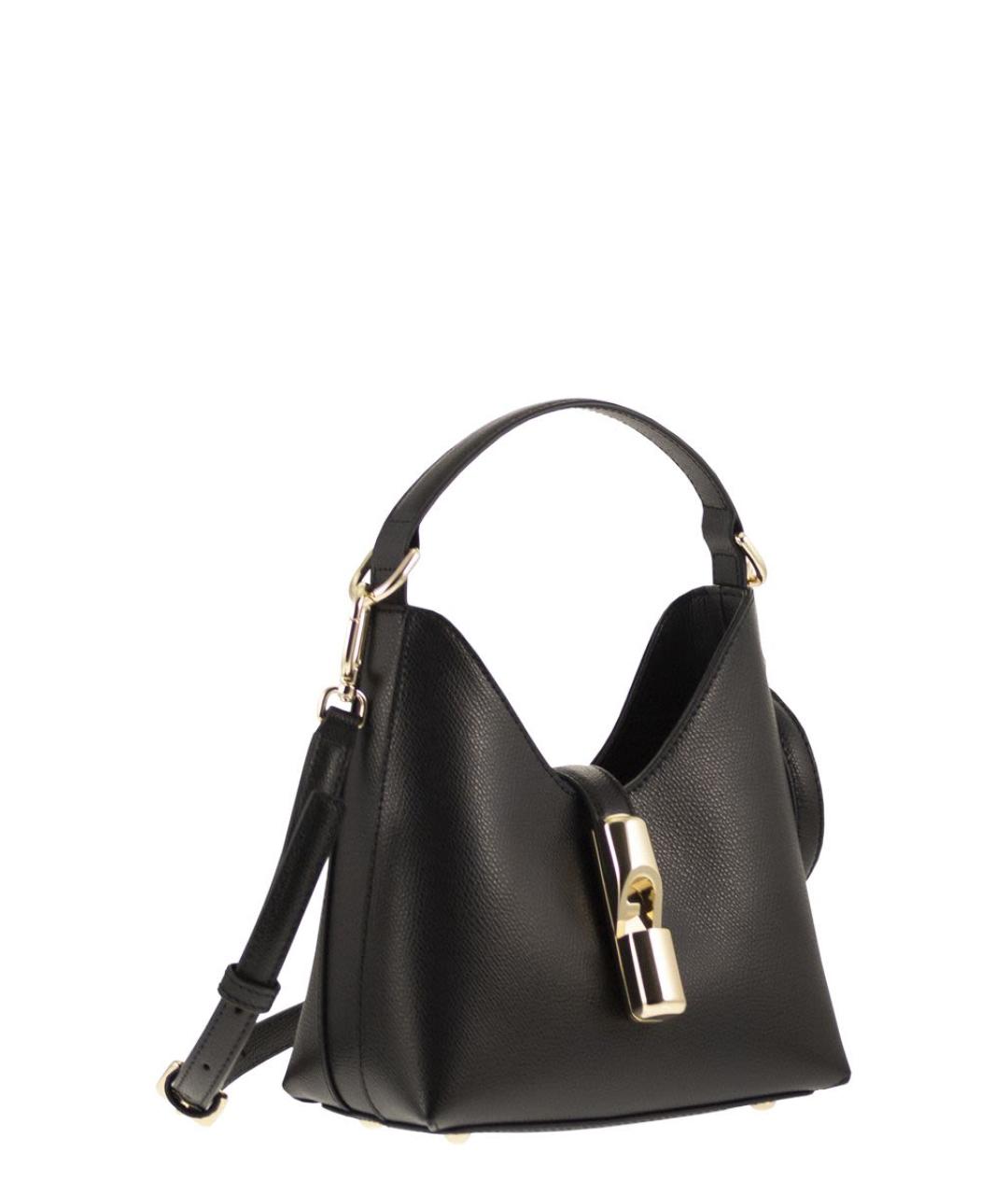 FURLA Черная кожаная сумка через плечо, фото 4