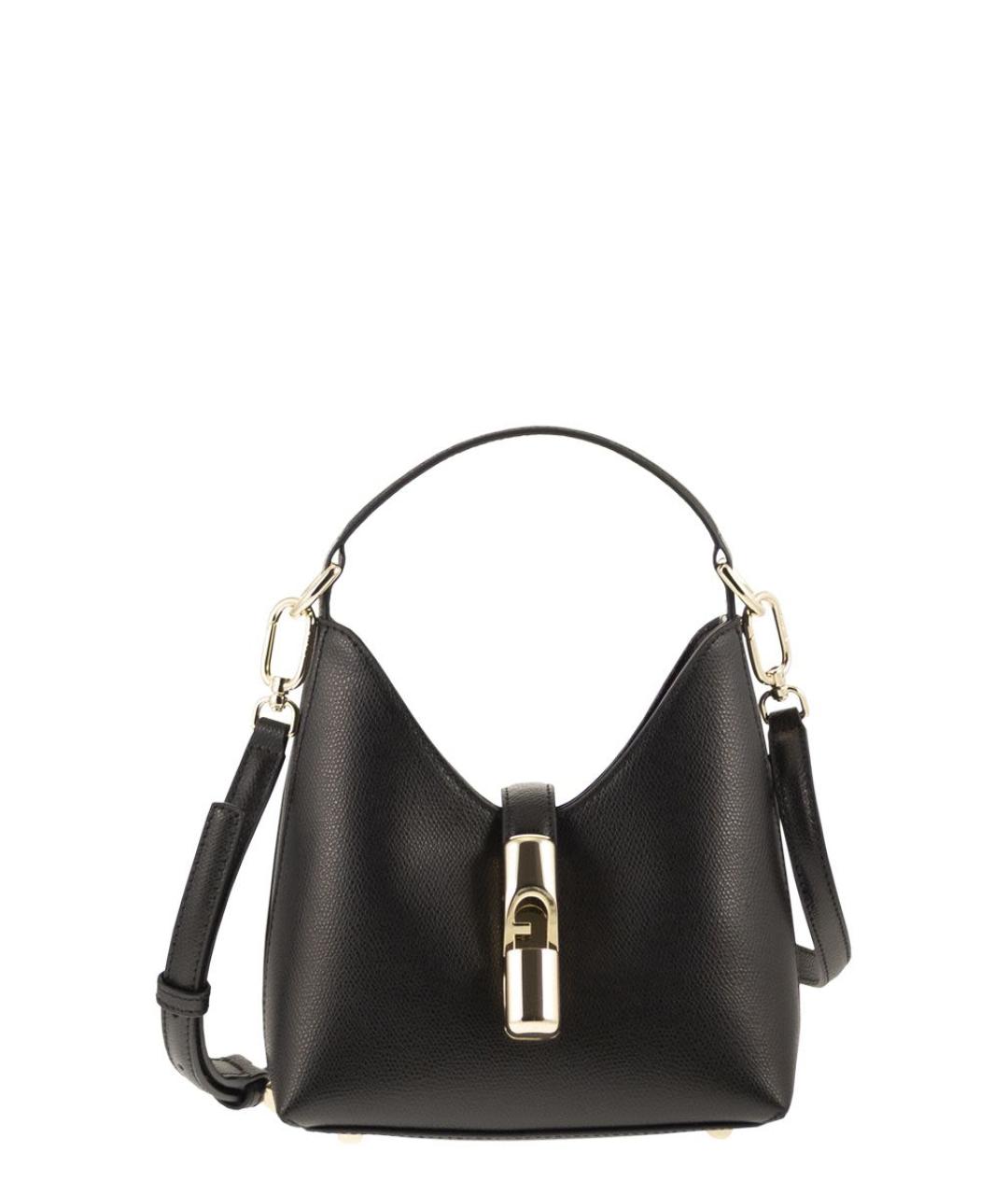 FURLA Черная кожаная сумка через плечо, фото 1