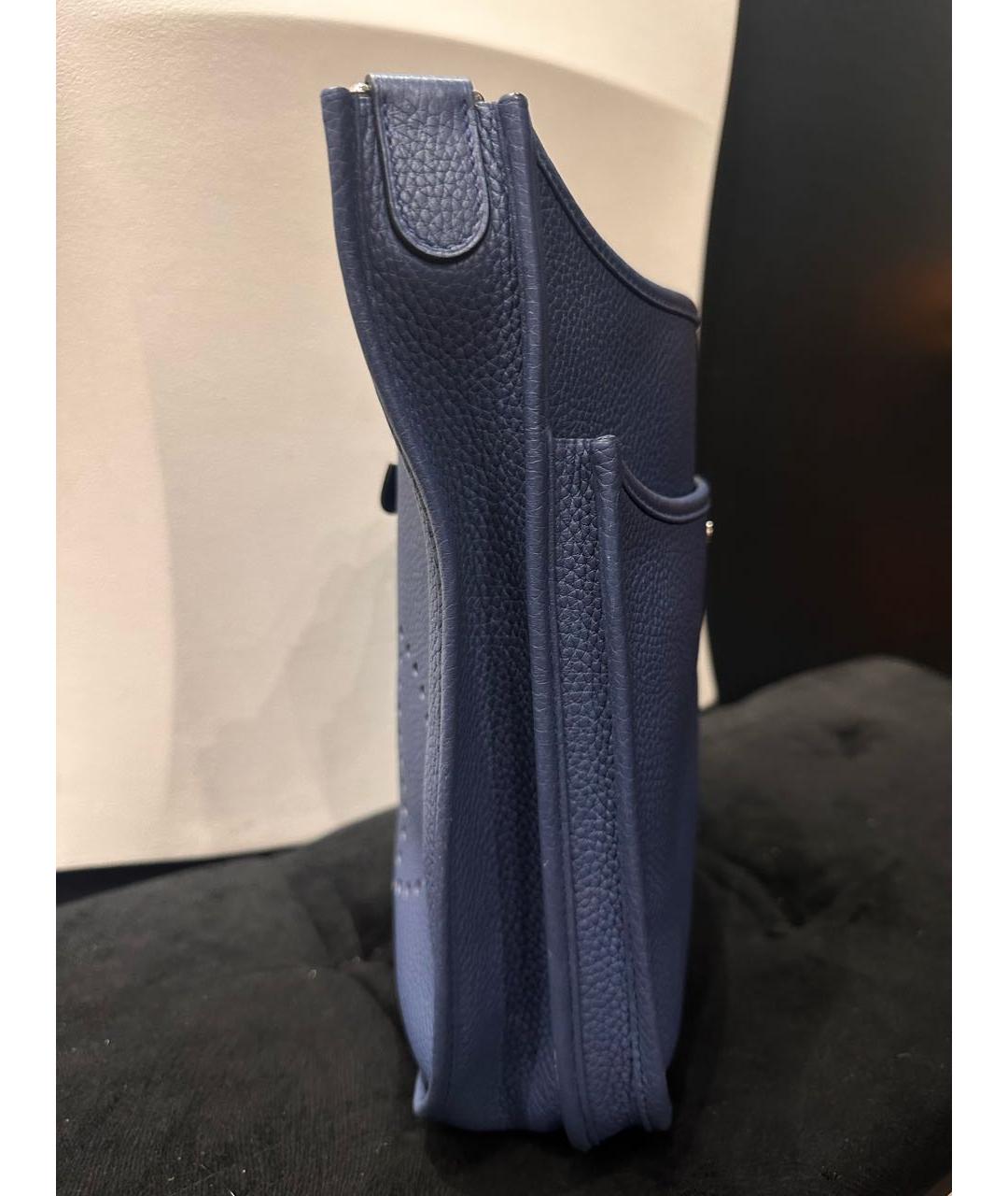 HERMES Синяя кожаная сумка через плечо, фото 2