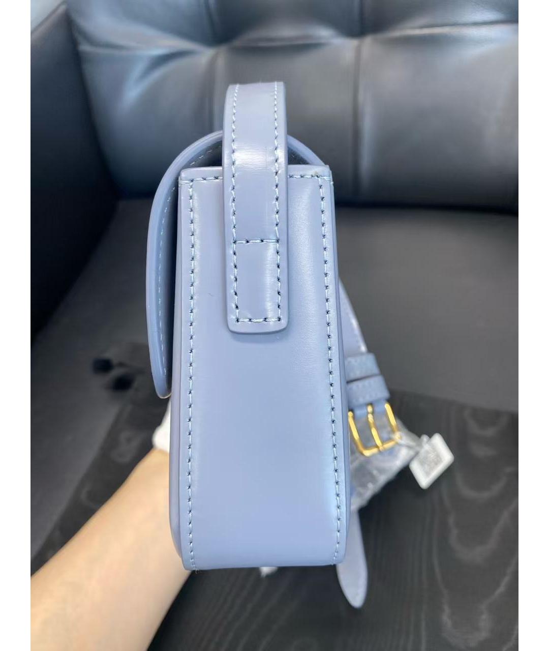 CELINE Голубая кожаная сумка через плечо, фото 3