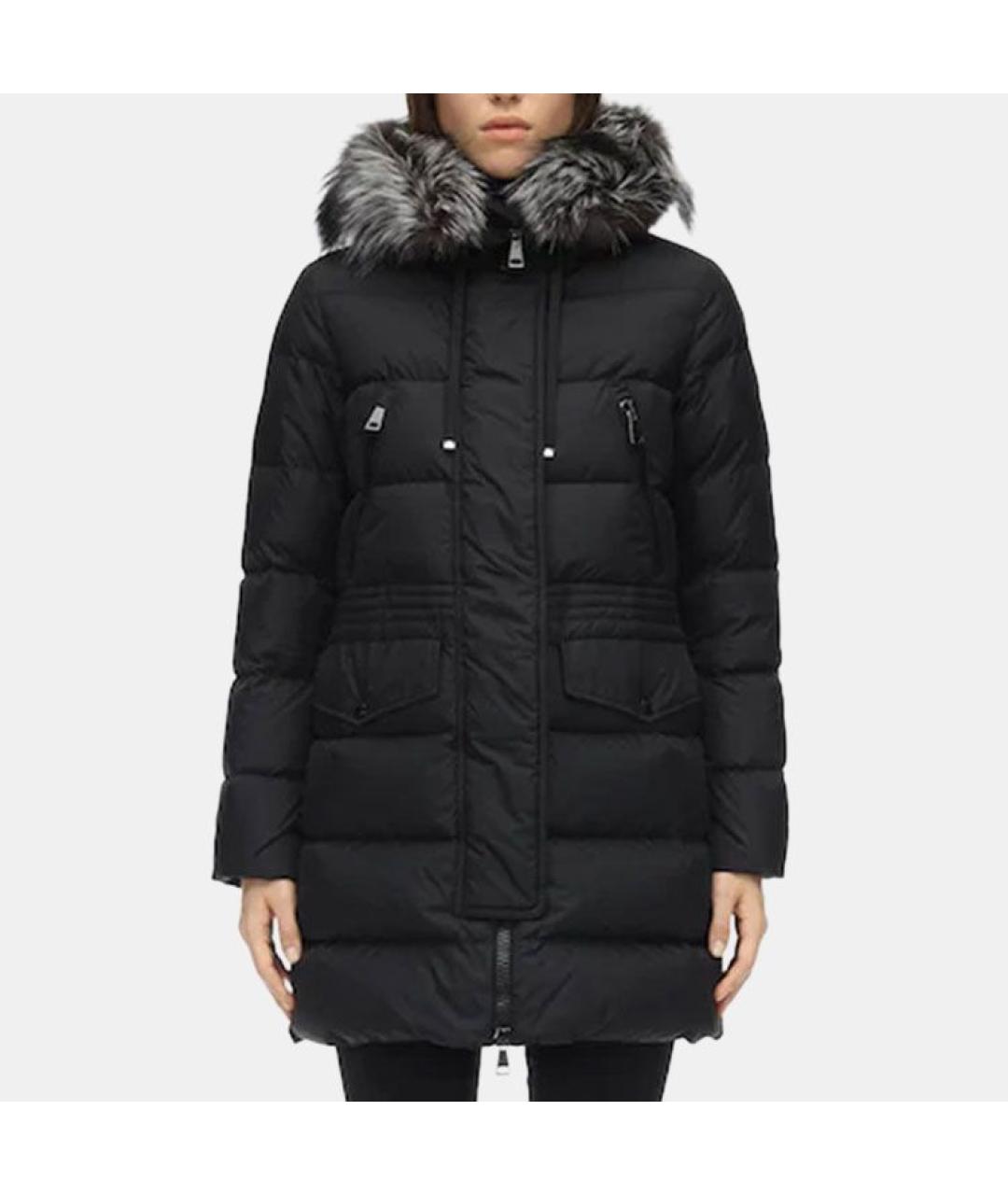 MONCLER Черный пуховик, фото 3