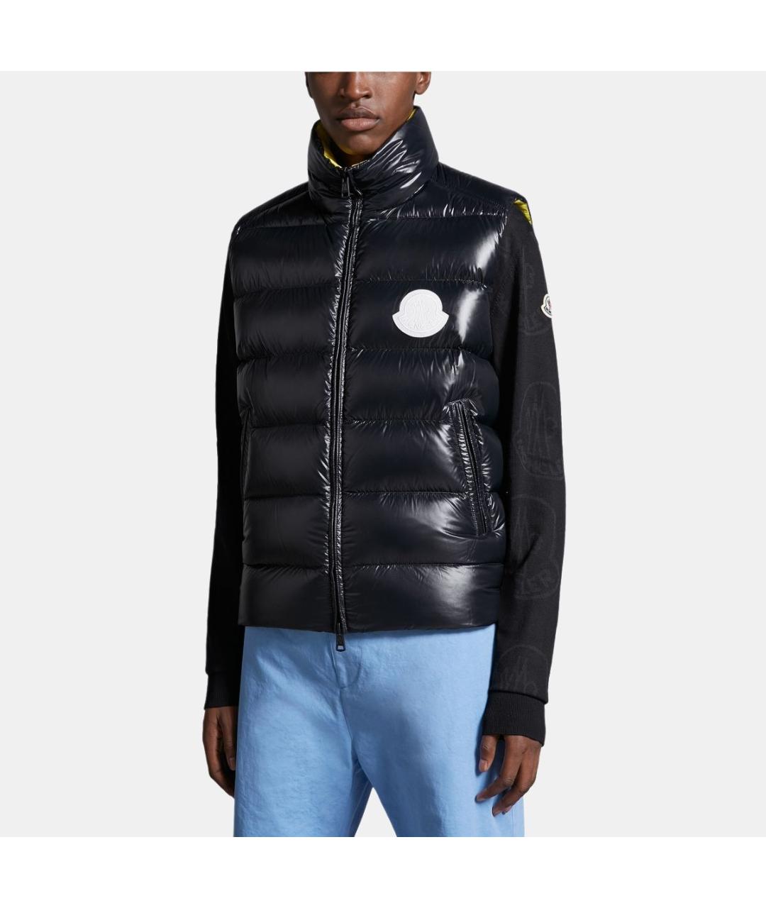 MONCLER Черный полиамидовый жилет, фото 3