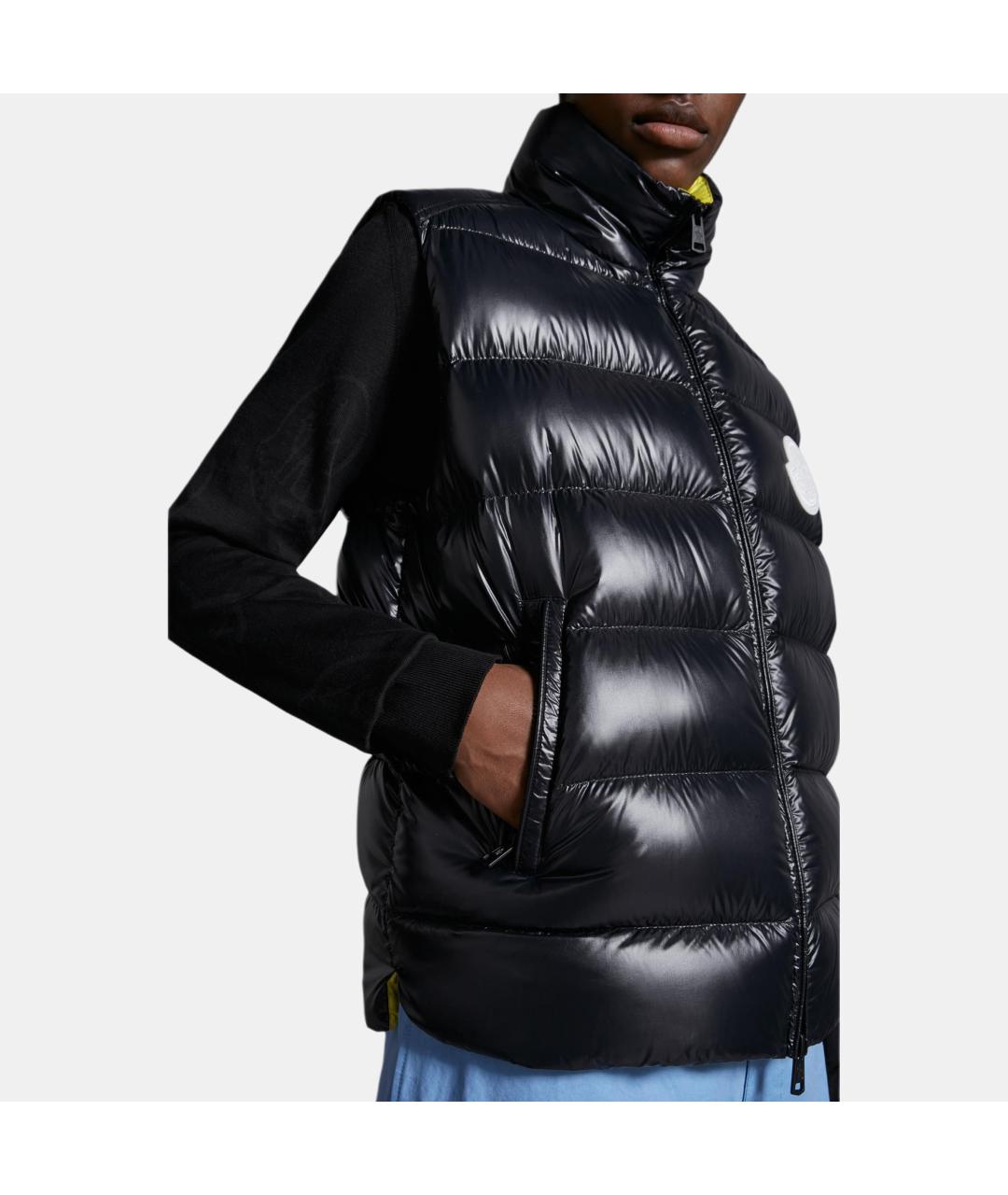 MONCLER Черный полиамидовый жилет, фото 5