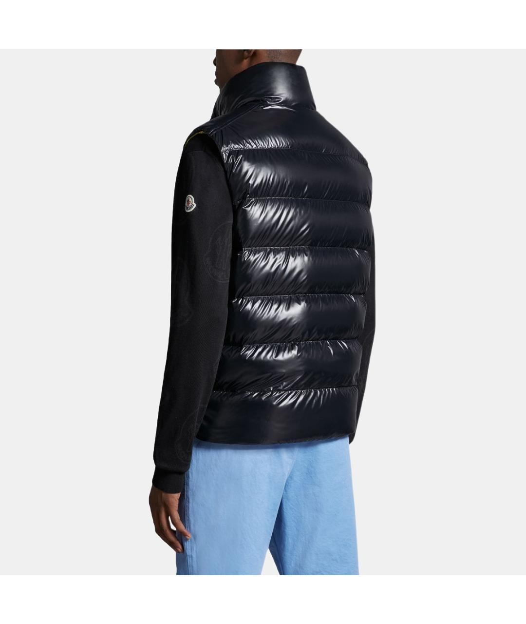 MONCLER Черный полиамидовый жилет, фото 4