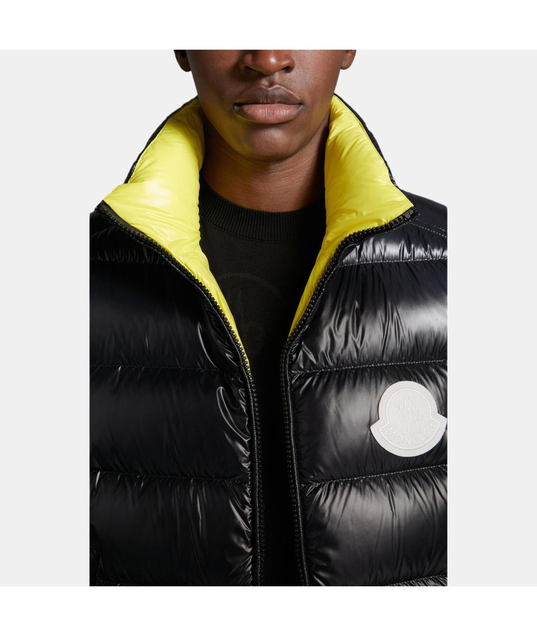 MONCLER Черный полиамидовый жилет, фото 6